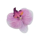 Kwiat sztuczny storczyk głowa w kolorze fioletowo/różowym 11 cm