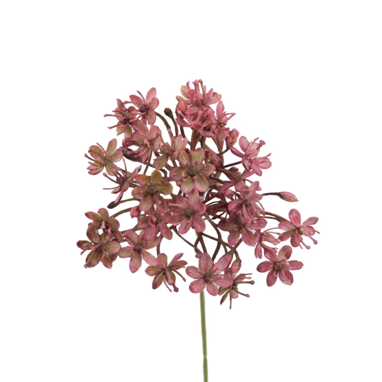 Sztuczny czosnek na piku w kolorze różowym 42 cm