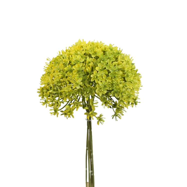 Sztuczny czosnek na piku w kolorze żółtym 42 cm