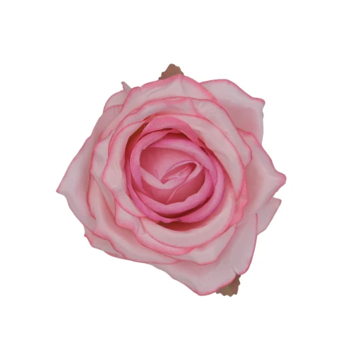 Sztuczna róża w pąku w kolorze kremowo/różowym 8 cm