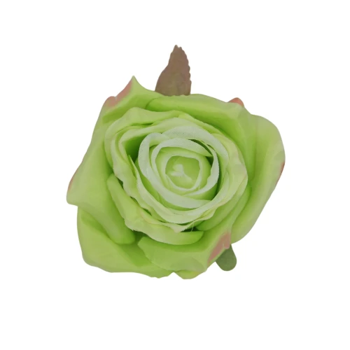 Sztuczna róża w pąku w kolorze zielonym 8 cm