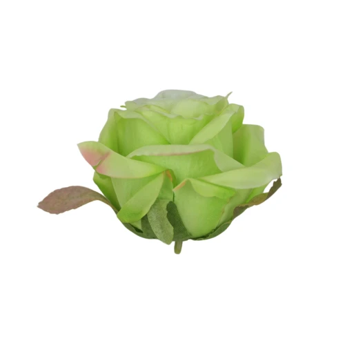 Sztuczna róża w pąku w kolorze zielonym 8 cm
