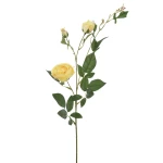 Sztuczna róża gałązkowa x6 sztuk w kolorze żółtym 66 cm