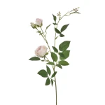 Sztuczna róża gałązkowa x6 sztuk w kolorze jasno morelowym 66 cm