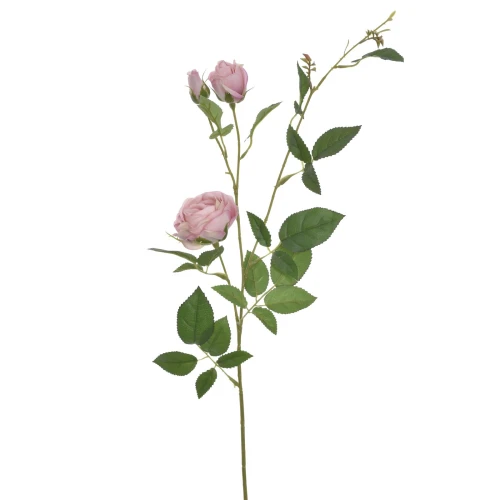 Sztuczna róża gałązkowa x6 sztuk w kolorze fiołkowo/różowym 66 cm