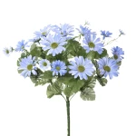 Sztuczny bukiet rumianek w kolorze niebieskim 44 cm