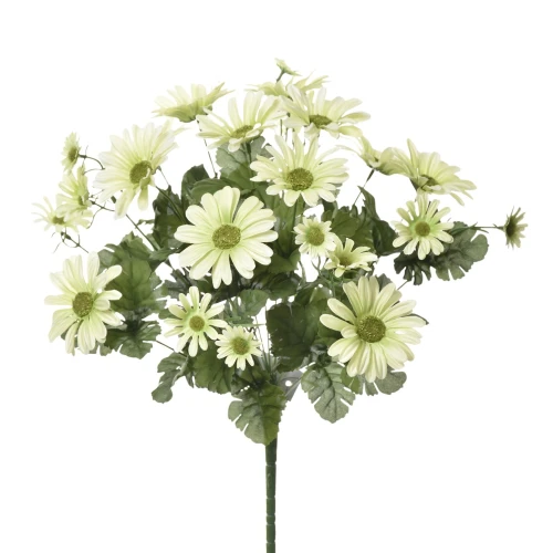 Sztuczny bukiet rumianek w kolorze zielonym 44 cm