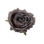 Sztuczna róża podsuszana w kolorze ciemnym fiolecie 8 cm