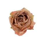 Sztuczna róża podsuszana w kolorze brzoskwiniowym 8 cm
