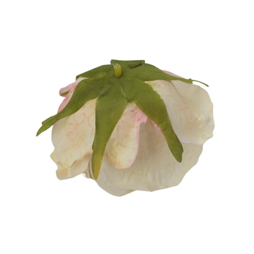 Sztuczna róża podsuszana w kolorze różowym 8 cm