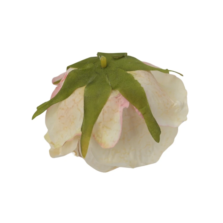 Sztuczna róża podsuszana w kolorze różowym 8 cm