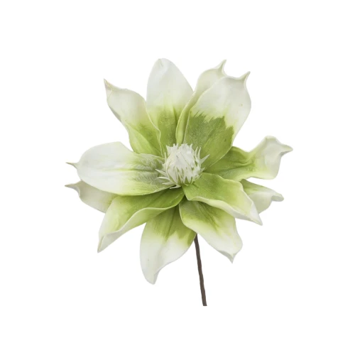 Sztuczna magnolia piankowa na piku w kolorze zielonym 30 cm