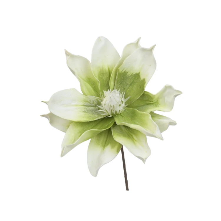 Sztuczna magnolia piankowa na piku w kolorze zielonym 30 cm