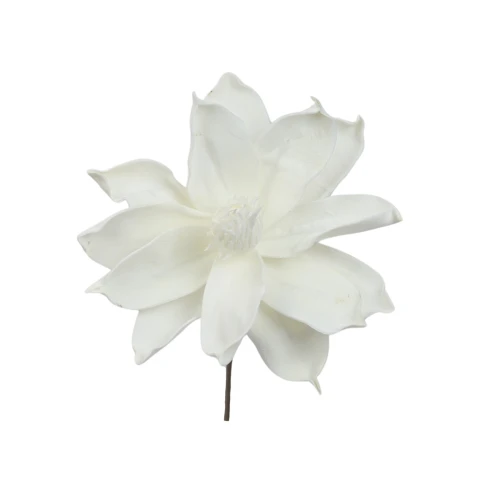 Sztuczna magnolia piankowa na piku w kolorze białym 30 cm