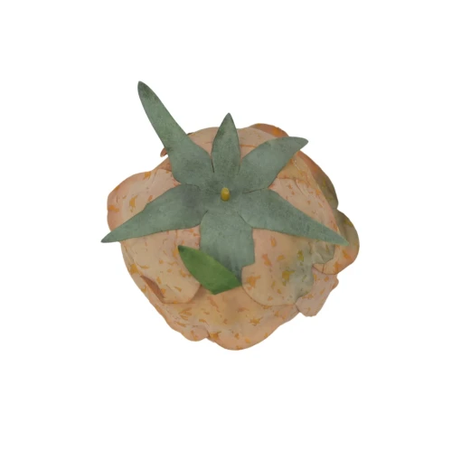 Sztuczna piwonia podsuszana w kolorze brzoskwiniowym 9 cm