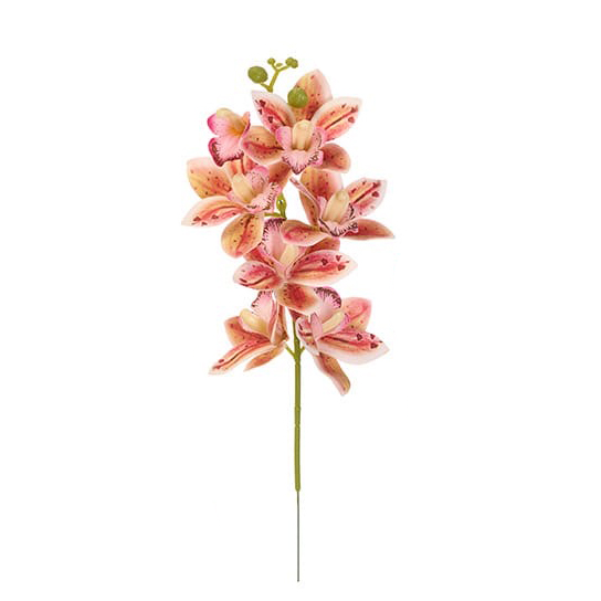 Sztuczny storczyk na piku w kolorze różowo/żółtym 44 cm
