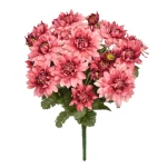 Sztuczny bukiet dalii w kolorze palonym różu 40 cm