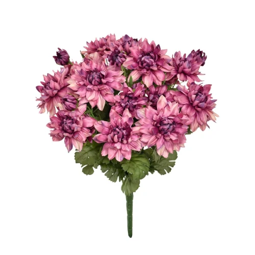 Sztuczny bukiet dalii w kolorze różowo/fioletowym 40 cm