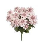 Sztuczny bukiet dalii w kolorze biało/szarym 40 cm