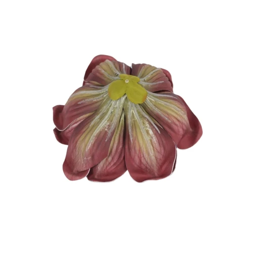Sztuczna magnolia piankowa w kolorze bordowo/zielonym 18 cm