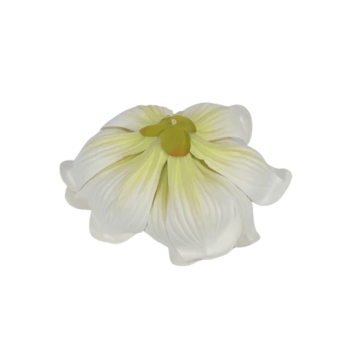 Sztuczna magnolia piankowa w kolorze biało/zielonym 18 cm