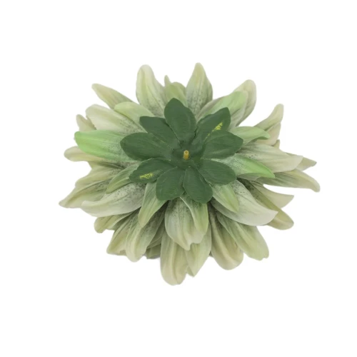 Sztuczna dalia w kolorze zielonym 19 cm