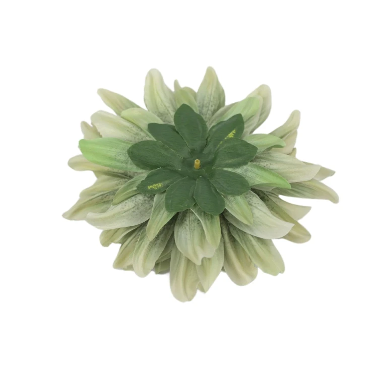 Sztuczna dalia w kolorze zielonym 19 cm