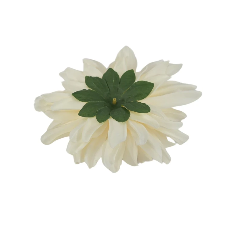 Sztuczna dalia w kolorze waniliowym 19 cm