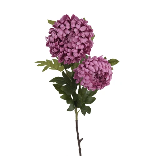 Sztuczna chryzantema okrągła w kolorze fioletowym 95 cm