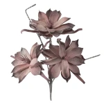 Sztuczna magnolia piankowa x3 w kolorze bordowym 86 cm
