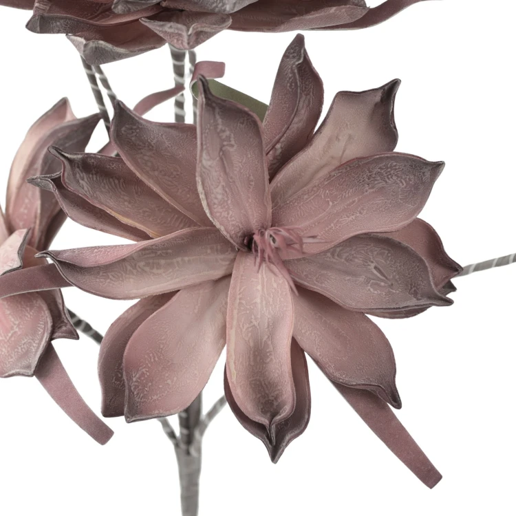 Sztuczna magnolia piankowa x3 w kolorze bordowym 88 cm