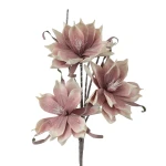 Sztuczna magnolia piankowa x3 w kolorze różowym 86 cm