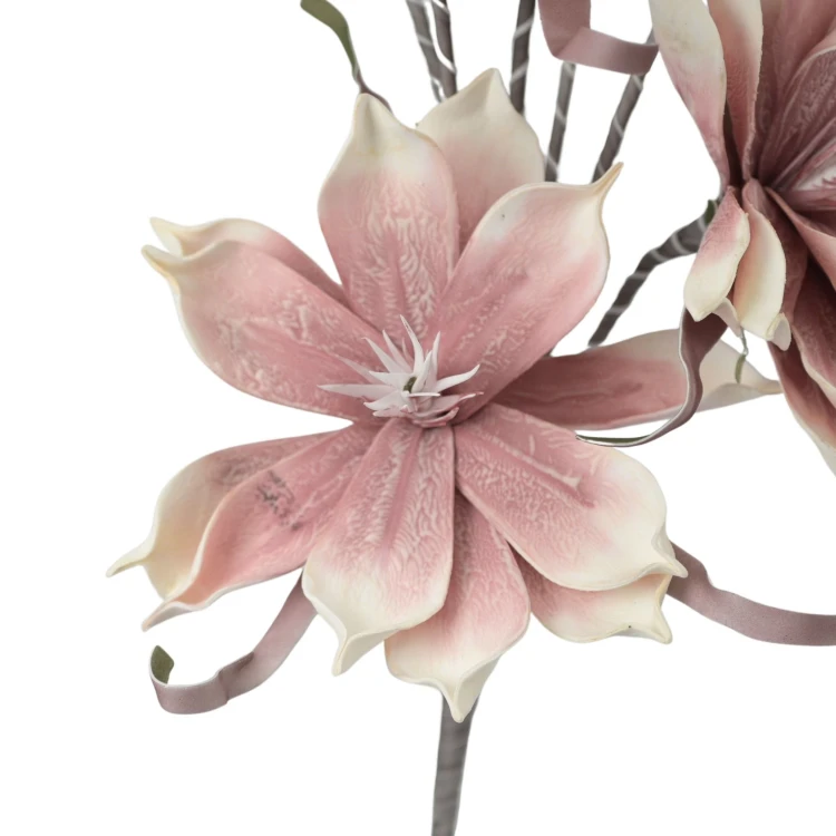 Sztuczna magnolia piankowa x3 w kolorze różowym 86 cm