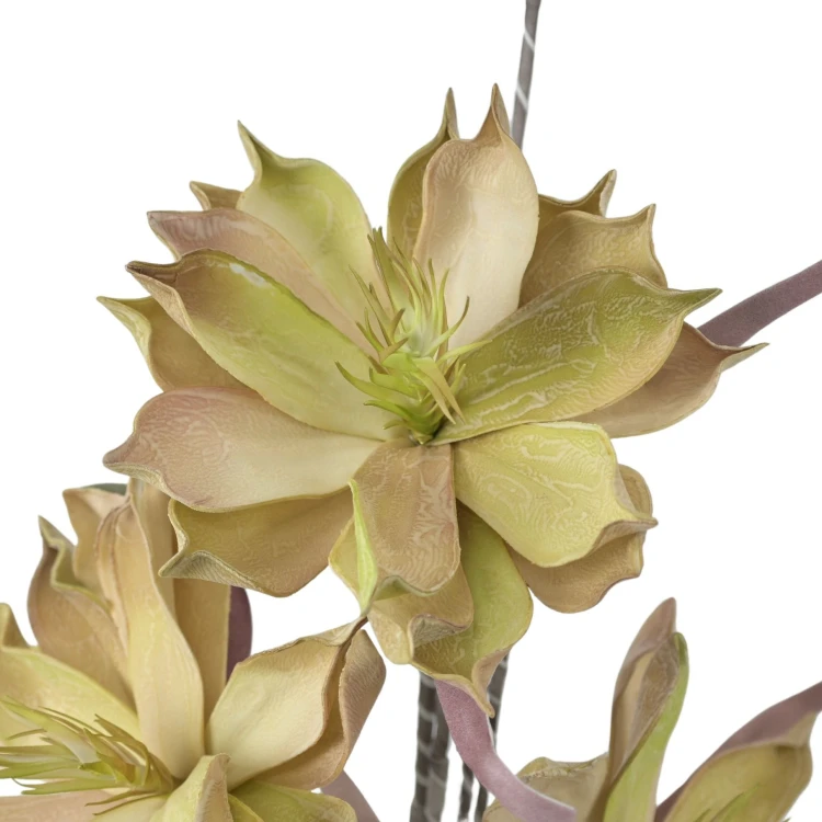 Sztuczna magnolia piankowa x3 w kolorze zielonym 86 cm