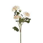 Sztuczna gałązkowa dalia w kolorze kremowo/brzoskwiniowym 55 cm
