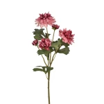 Sztuczna gałązkowa dalia w kolorze fiołkowo/różowym 55 cm