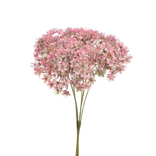 Sztuczny czosnek na piku w kolorze jasno różowym 42 cm