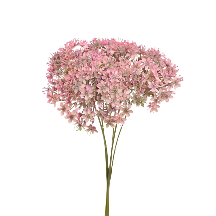 Sztuczny czosnek na piku w kolorze jasno różowym 42 cm