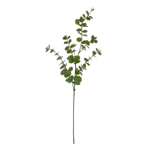 Sztuczna gałązka eukaliptusa gumowana w kolorze zielonym 95 cm