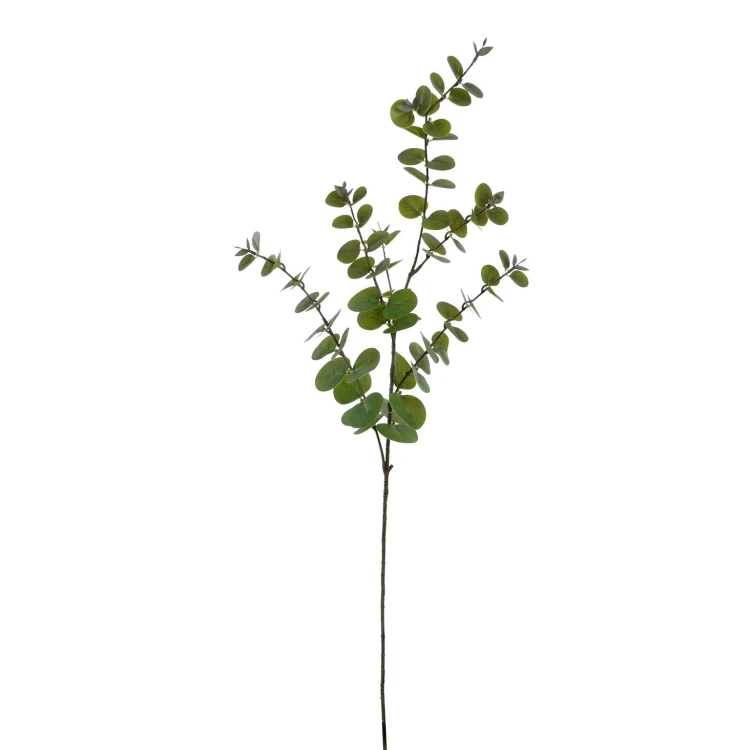 Sztuczna gałązka eukaliptusa gumowana w kolorze zielonym 95 cm