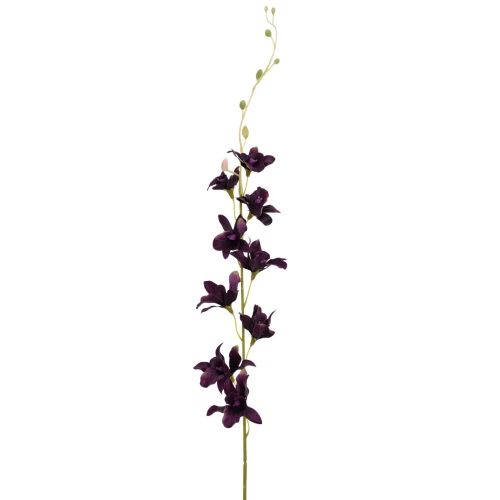 Sztuczny storczyk tajlandzki w kolorze bakłażanowym 72 cm