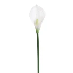 Sztuczny kwiat kalii gumowy w kolorze białym 70 cm