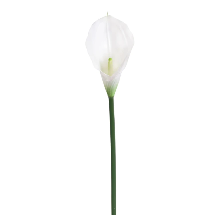 Sztuczny kwiat kalii gumowy w kolorze białym 70 cm