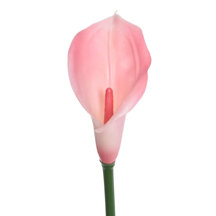 Sztuczny kwiat kalii gumowy w kolorze jasno różowym 70 cm