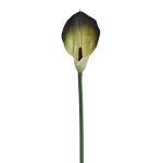 Sztuczny kwiat kalii gumowy w kolorze zielono/czarnym 70 cm