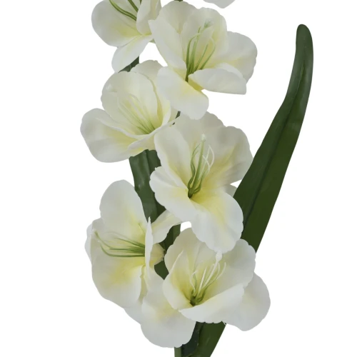 Sztuczny gumowany mieczyk w kolorze białym 90 cm