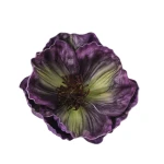 Sztuczny mak piankowy w kolorze fioletowo/zielonym 12 cm