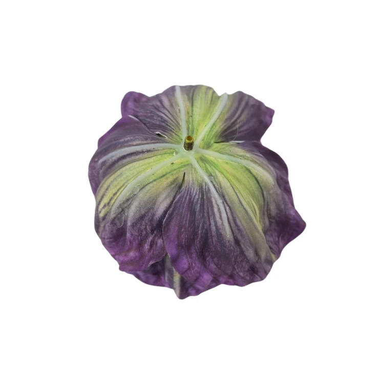 Sztuczny mak piankowy w kolorze fioletowo/zielonym 12 cm