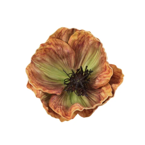 Sztuczny mak piankowy w kolorze brzoskwiniowym 12 cm