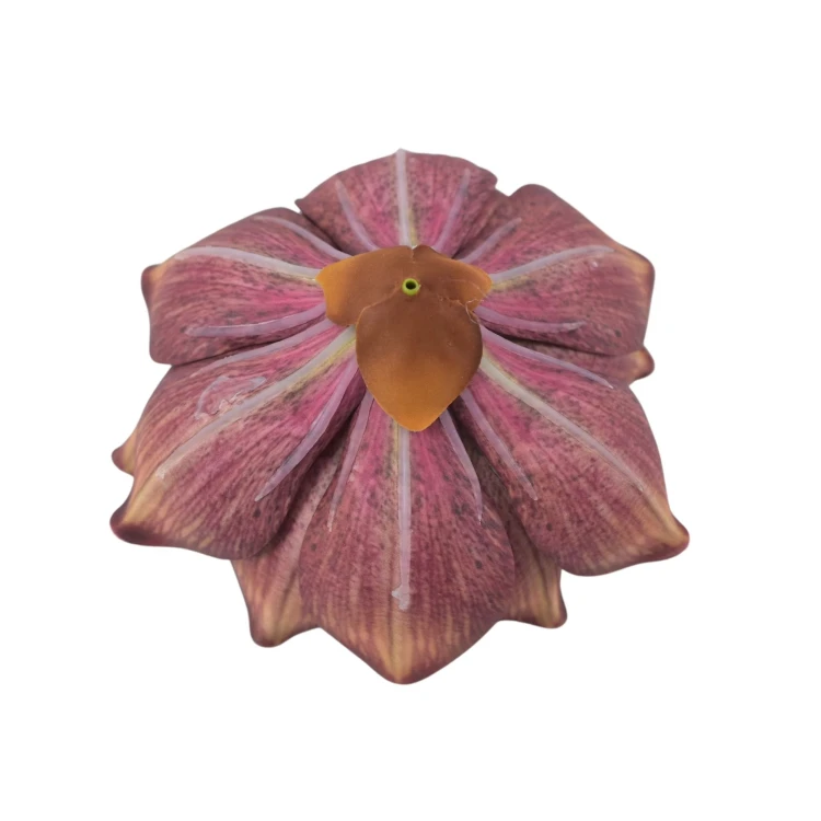 Sztuczna gumowa magnolia w kolorze brązowo/fioletowym 18 cm